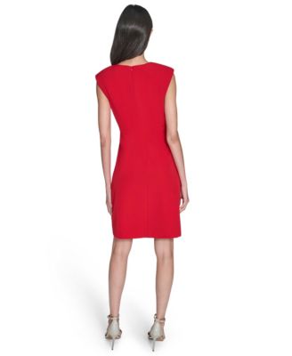 Women's V-Neck Bow Dress