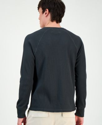 Men's Thermal Waffle-Knit Henley Shirt, Macy's Exclusive