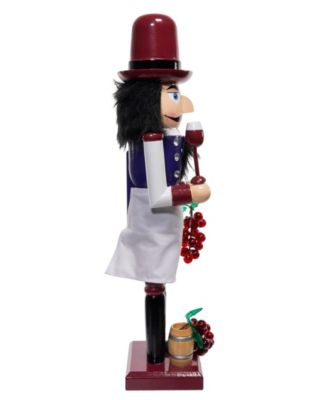 Wooden 15" Wine Nutcracker