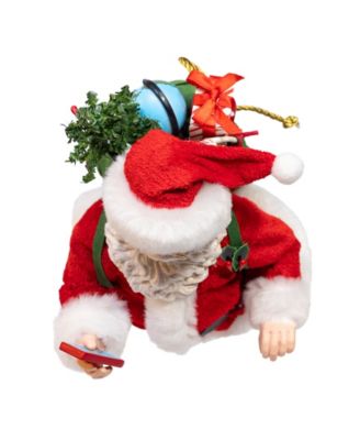 10.5" Fabrich&eacute; Santa with Luggage, 2-Pc. Set