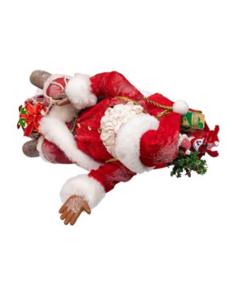 8.5" Fabrich&eacute; Santa on Sled