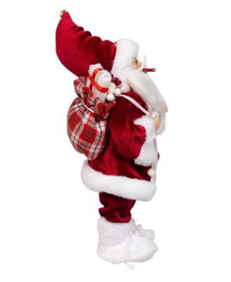 Charming 12" Standing Christmas Santa with Skis