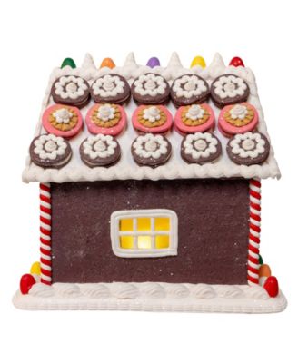 9.5" Battery Operated LED Gingerbread Cookie House