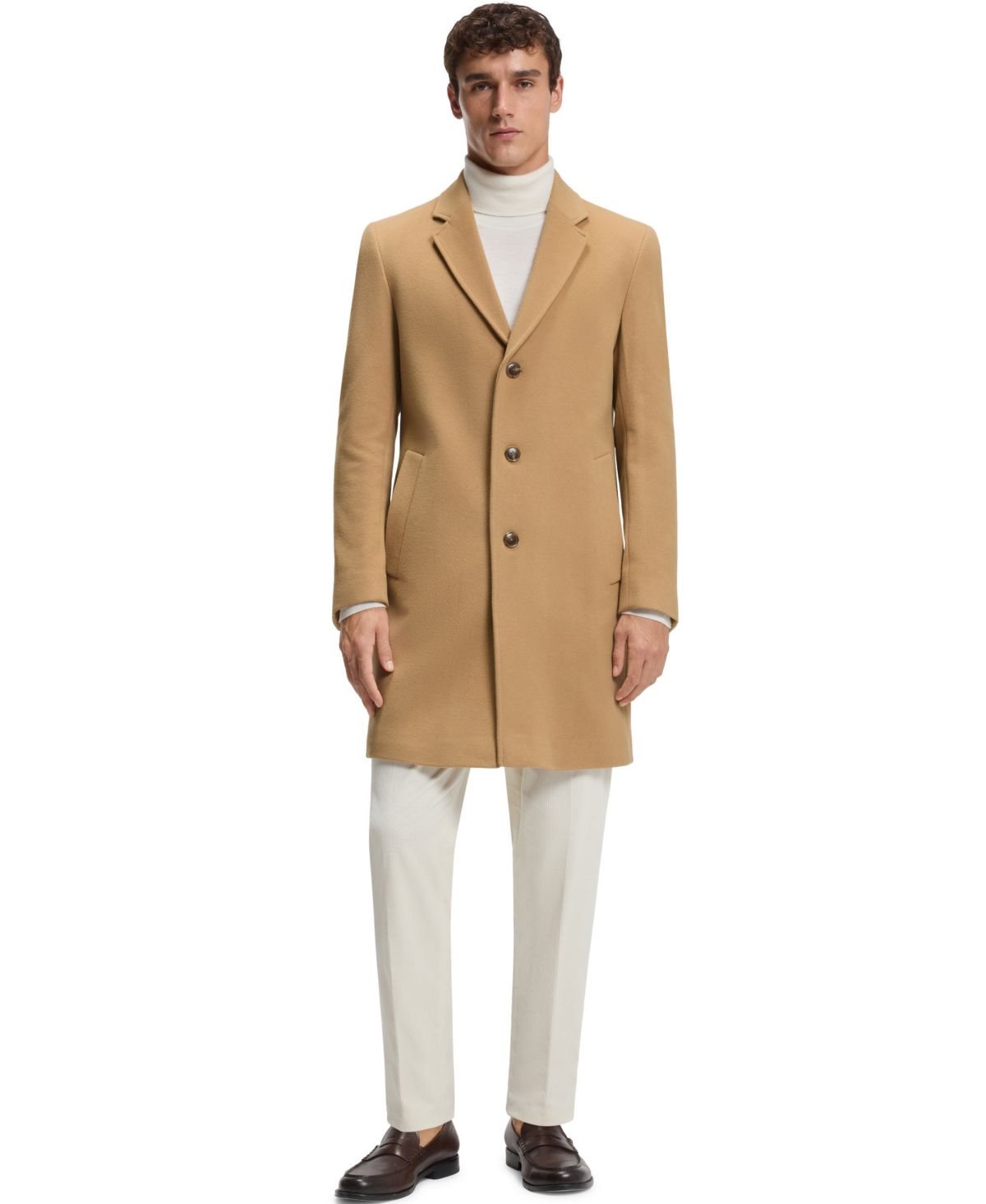 Мужское пальто из смеси шерсти Hugo Boss