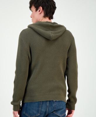 Men's Waffle-Knit Pullover Hoodie, Exclusively at Macy's