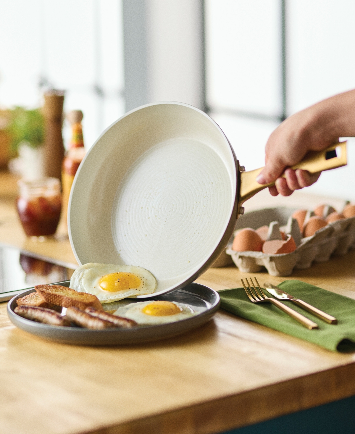 Farberware Forged Induction 12-piece Aluminum Ceramic Nonstick Cookware Set In Neutral