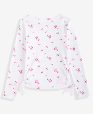 Girls 5-20 Floral Square Neck Top, Macy's Exclusive
