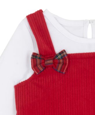 Baby Girls' Long-Sleeve Top and Jumper, 2-Piece Set