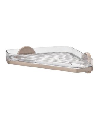 Self-Adhesive Corner Shower Shelf with Razor Holder