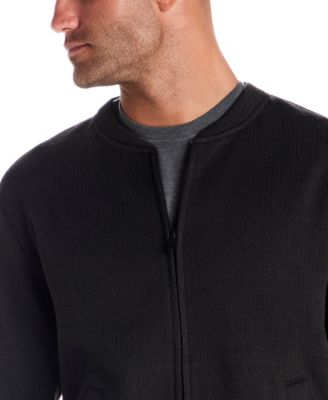 Men's Zip-Front Ribbed Bomber Jacket