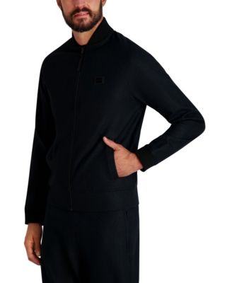 Men's Logo Patch Track Bomber Jacket