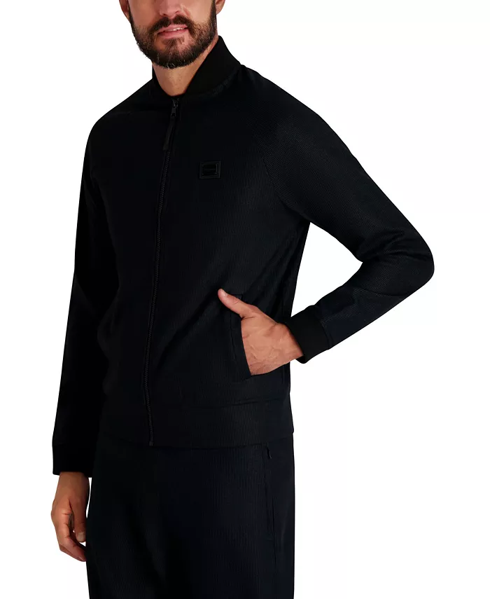 Men's Logo Patch Track Bomber Jacket - thumbnail 4