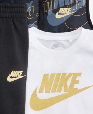 Boys' 4-7 Crewneck T-Shirt, Vest and Pants, 3-Piece Set