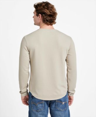 Men's Textured Long-Sleeve T-Shirt