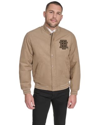 Tommy Hilfiger Men's Faux Suede Varsity Bomber with Patches Macy's