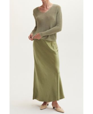 Women's Women's Gabrielle Crushed Satin Maxi Skirt