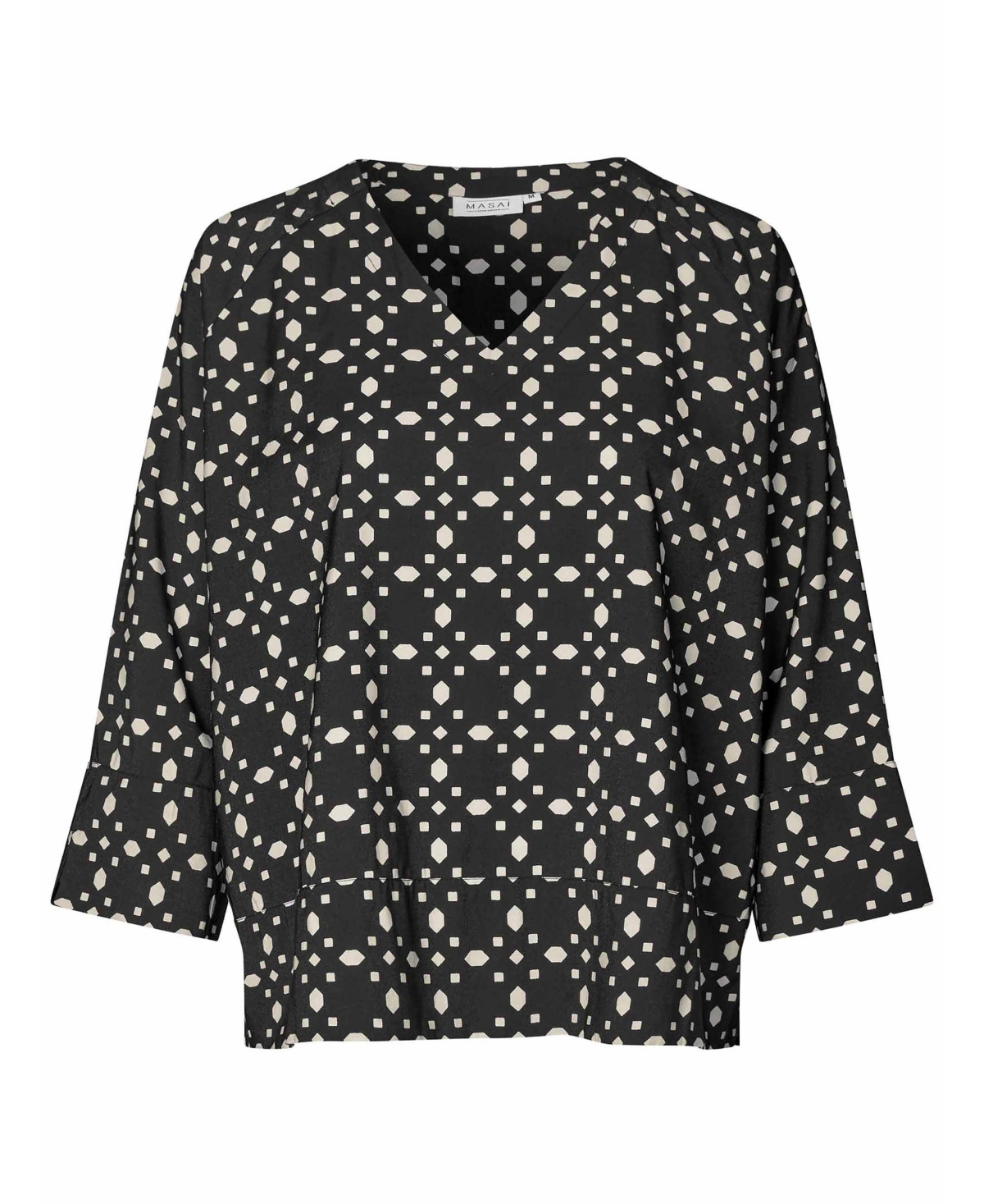 Masai Copenhagen Women's MaBenika 3/4 Sleeve V-Neck Blouse