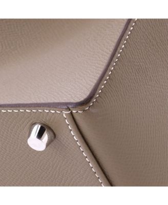 Kelly 32 Handbag Grey Epsom with Palladium Hardware