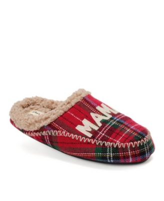 Women's Mama Bear Plaid Clog Slipper