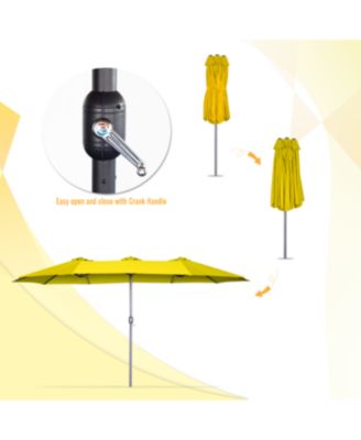 15x9ft Double-Sided Patio Umbrella
