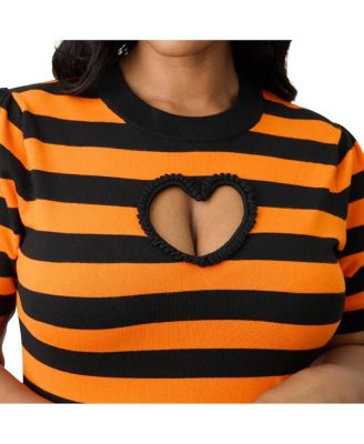 Women's Heart Cutout Flare Dress