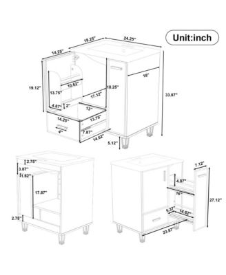 Modern Bathroom Vanity Sink & Deep Drawer