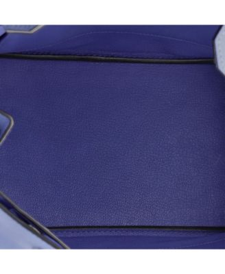 Birkin 30 Handbag Blue Epsom with Palladium Hardware