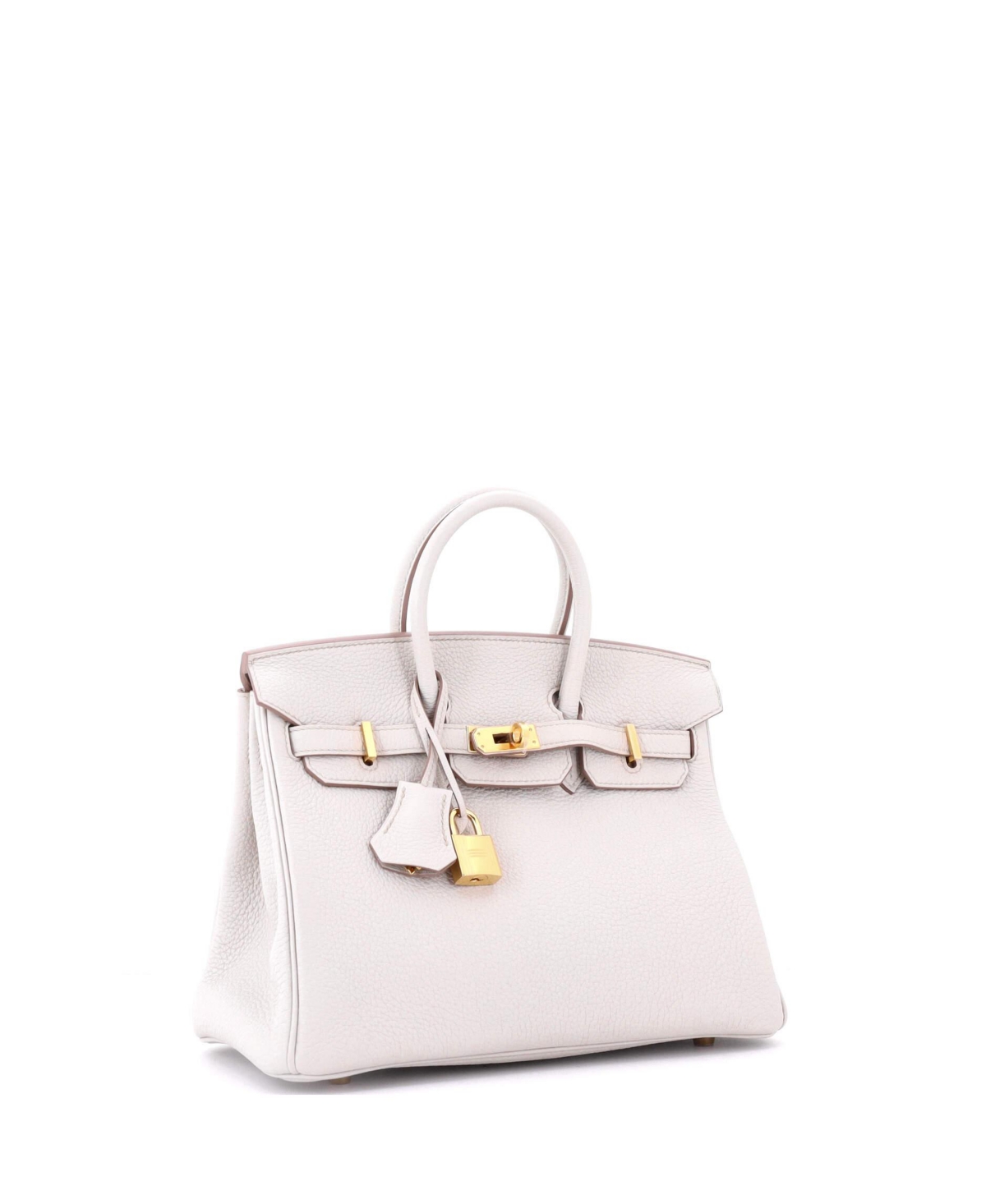 Pre-Owned Hermes Birkin 25 Handbag Light Togo with Gold Hardware