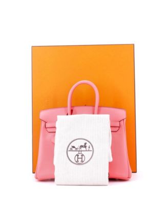 Birkin 25 Handbag Pink Swift with Palladium Hardware
