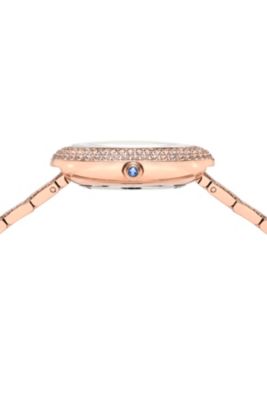 Women's Angelica Watch with Mother of Pearl Dial, Topaz Gemstones and Stainless Steel Bracelet 1342CANS