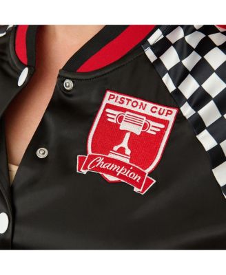 Plus Size Satin Bomber Jacket