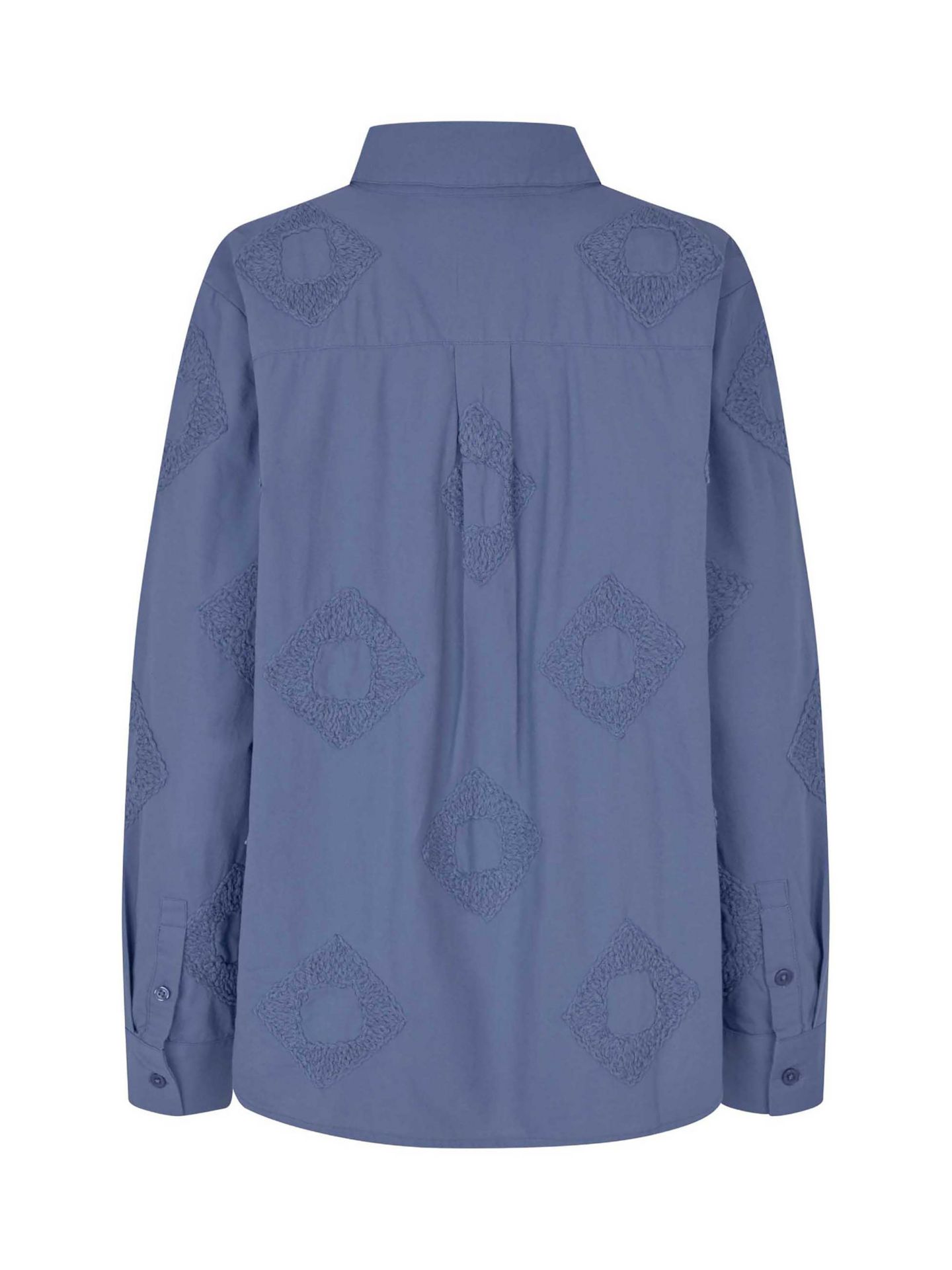 Женская рубашка Masai Copenhagen 100% Cotton Long Sleeve Collared, цвет: Синий — фото 6