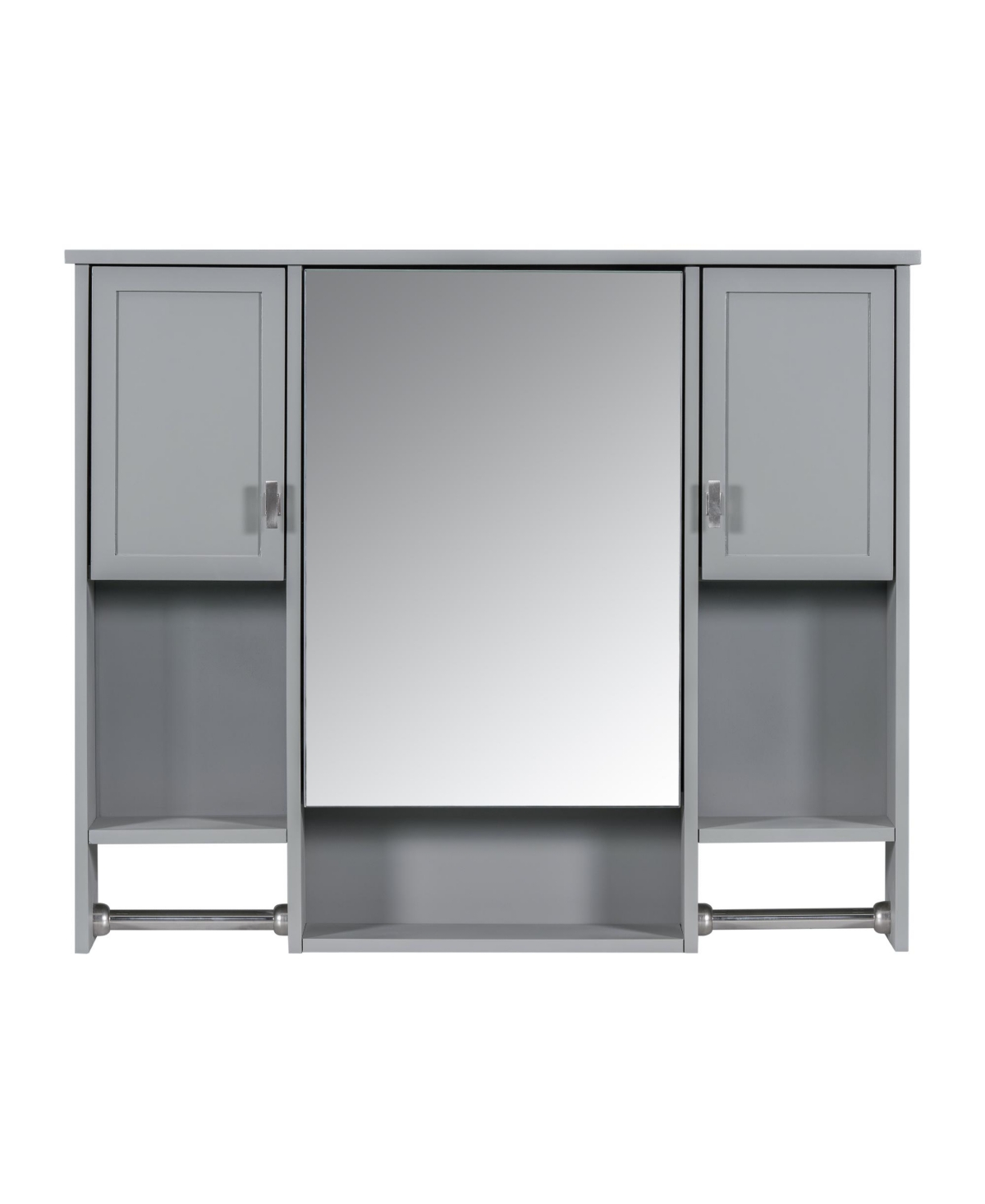 Casainc 35'' x 28'' Modern Wall Mounted Bathroom Storage Cabinet with Mirror & Towel Bar