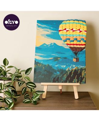 OKTO Air-Dry Clay 3D Painting Kit – Hot Air Balloon (11.8 x 15.7 in)