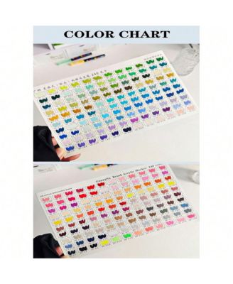12 Colors Direct Liquid Acrylic Marker Pens, Drawing Drawing Color Soft-Head Marker, Waterproof Body Painting Brush for Students