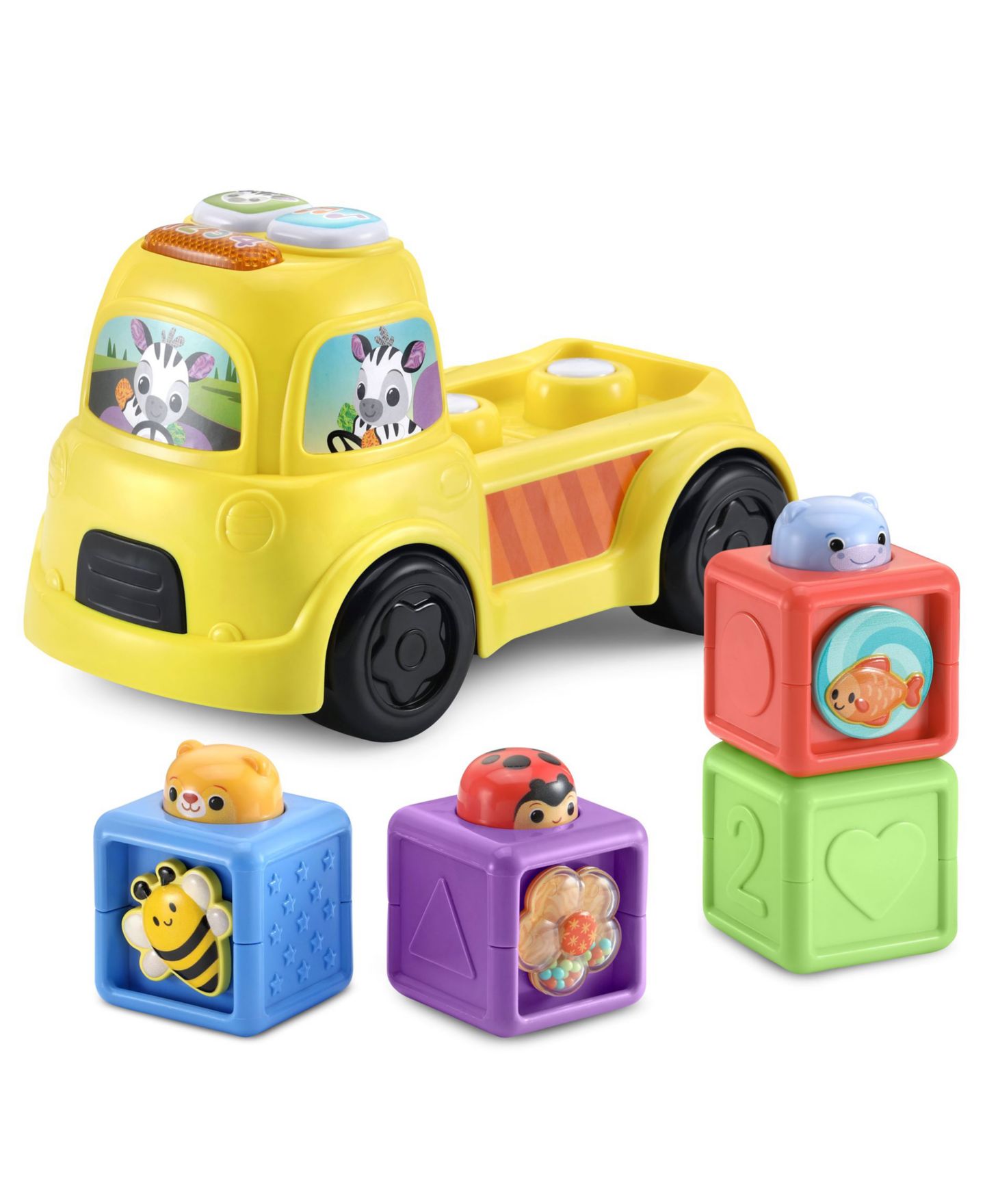 Детский конструктор VTech Beep & Go Blocks 5-Piece Interactive Building Set, Ages 6 Months+ — фото 4