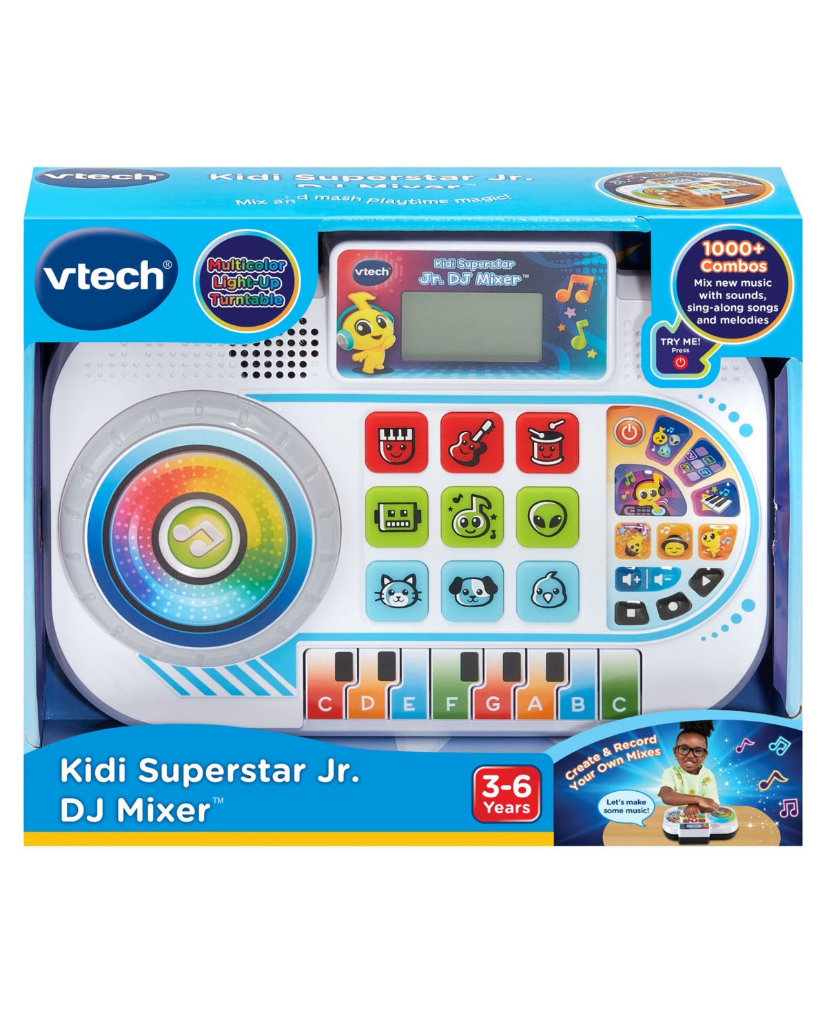 Vtech Kidi Superstar Jr. Dj Mixer Toy In Multi