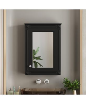 20'' Wall Mounted Bathroom Storage Cabinet with Mirror & Adjustable Shelf