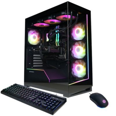 Gamer Supreme Liquid Cooled Gaming Desktop Computer, AMD Ryzen 9 9900X 4.4GHz, 32GB RAM, 2TB SSD, AMD Radeon RX 9060 XT 16GB, Windows 11