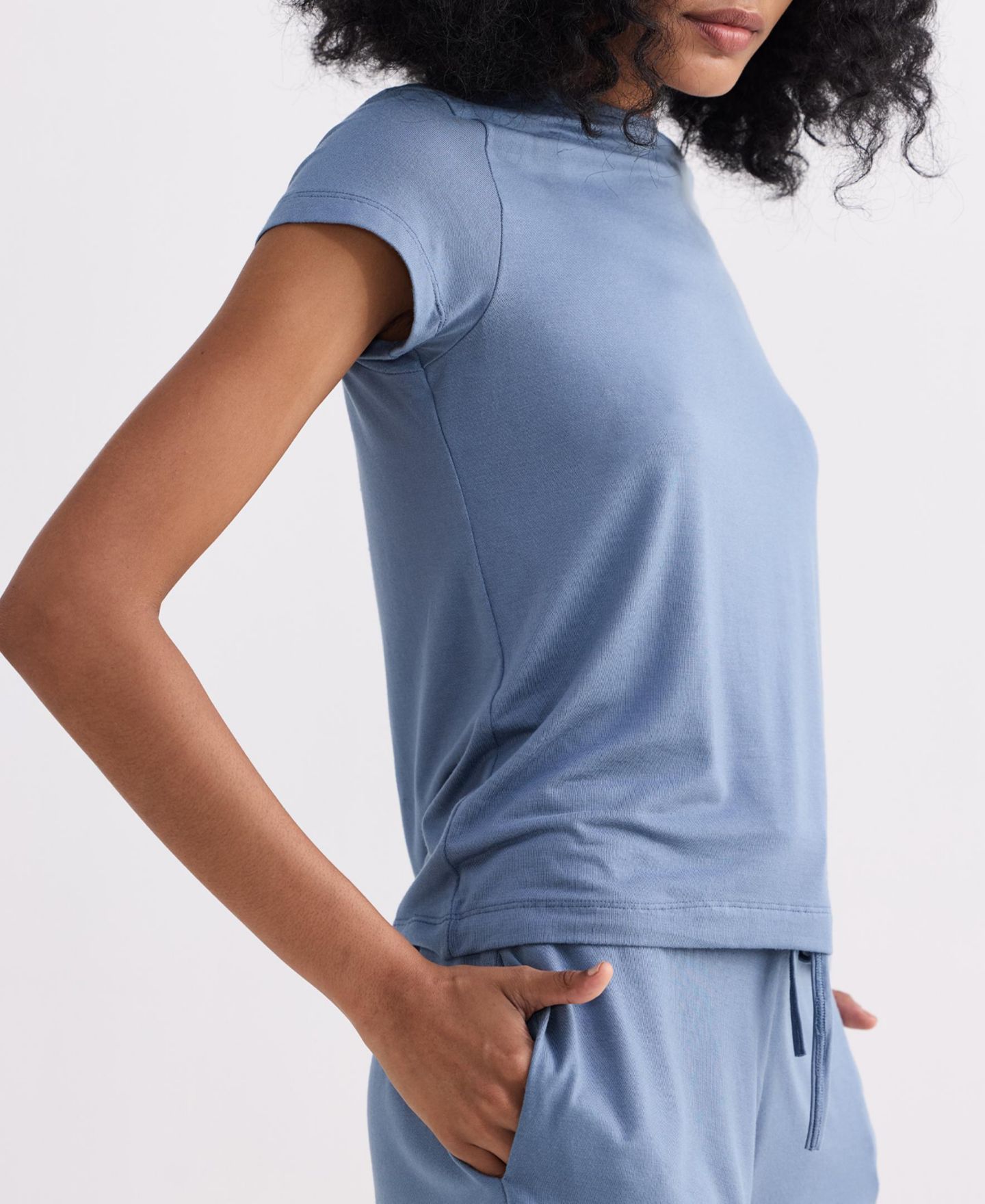 Женская футболка Reistor Essential Short Sleeve in Blue, цвет: Синий — фото 3