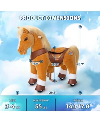 Model Y Light Brown Horse Rideable Toy for Age 3-4