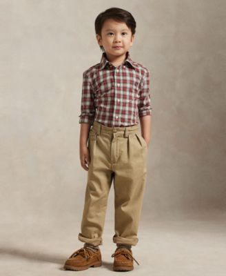Boys 2-7 Plaid Cotton Poplin Shirt