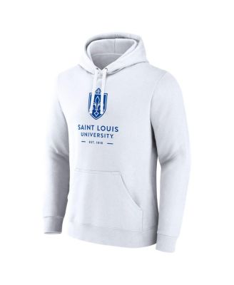 Men's White Saint Louis Billikens Primary Logo Pullover Hoodie