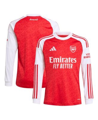 adidas - Big Boys and Girls Red Arsenal 2025/26 Home Replica Long Sleeve Jersey