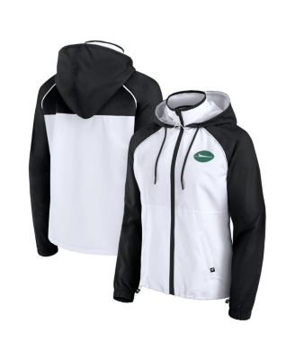 Fanatics - Women's White New York Jets Full-Zip Anorak Hoodie Jacket