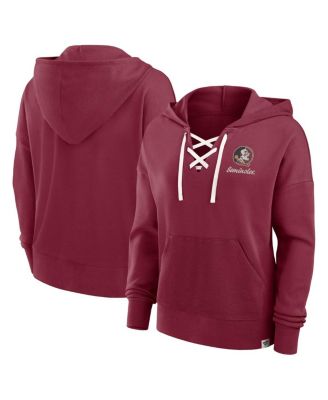 Women's Garnet Florida State Seminoles Heritage Original Script Lace-Up Pullover Hoodie