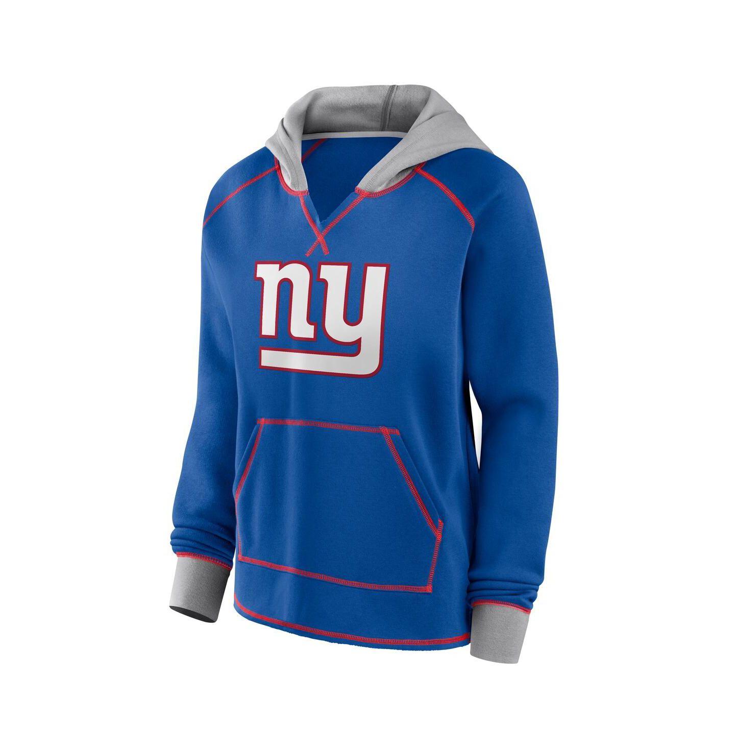 Женское худи Logo Athletic Royal New York Giants Boom Fleece Pullover V-Neck — фото 2