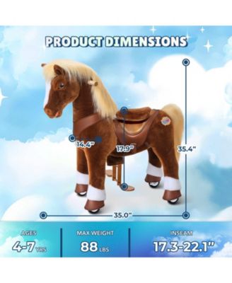 Model Y Brown Horse Rideable Toy for Age 4-7