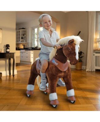 Model Y Brown Horse Rideable Toy for Age 4-7