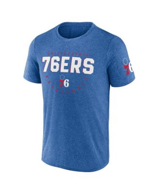 Men's Heather Royal Philadelphia 76ers Block Practice Performance T-Shirt